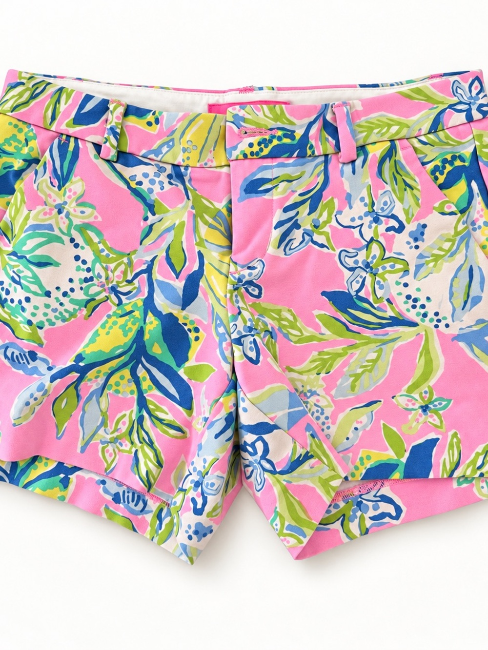 Lilly Pulitzer Pink Floral Print Bermuda Shorts